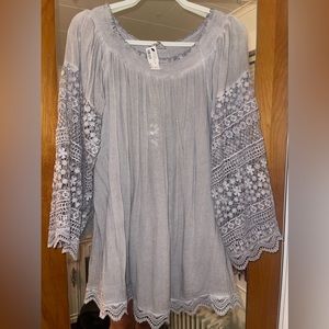Grey Blouse POL Sz L NWT